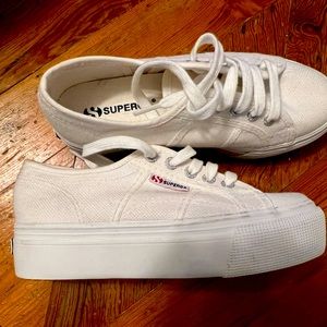 White, Superga Platform sneakers size 35
